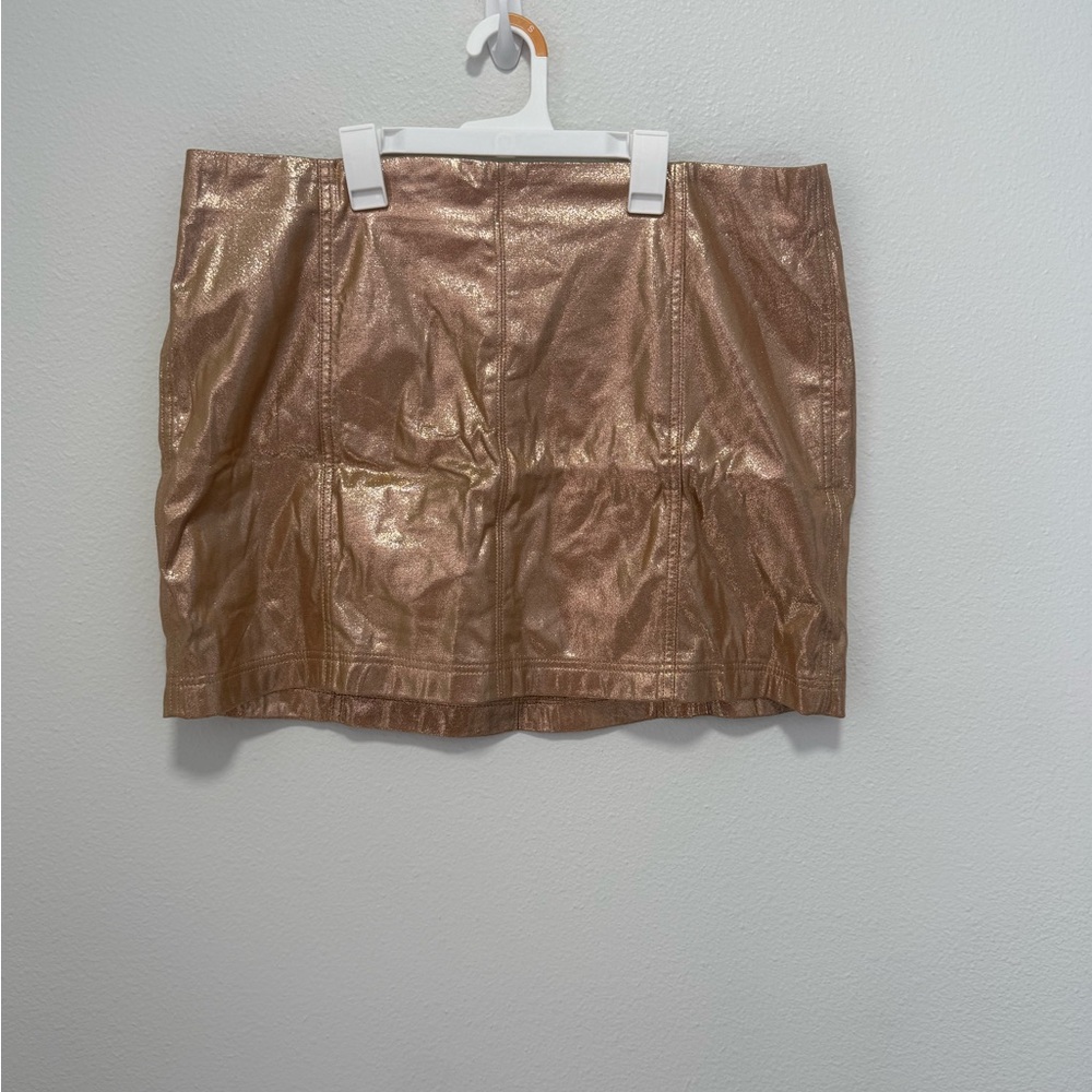 Wild Fable Shimmering Rose Gold Plus Size Mini Skirt Size 16W